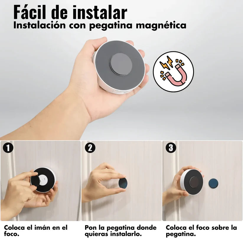 Pack de 3 LED Recargables con Sensor de Movimiento