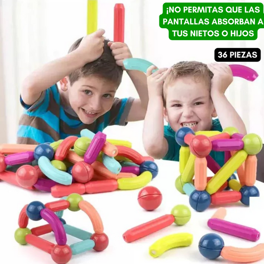 Juguete de Bloques Magneticos de 36 Piezas