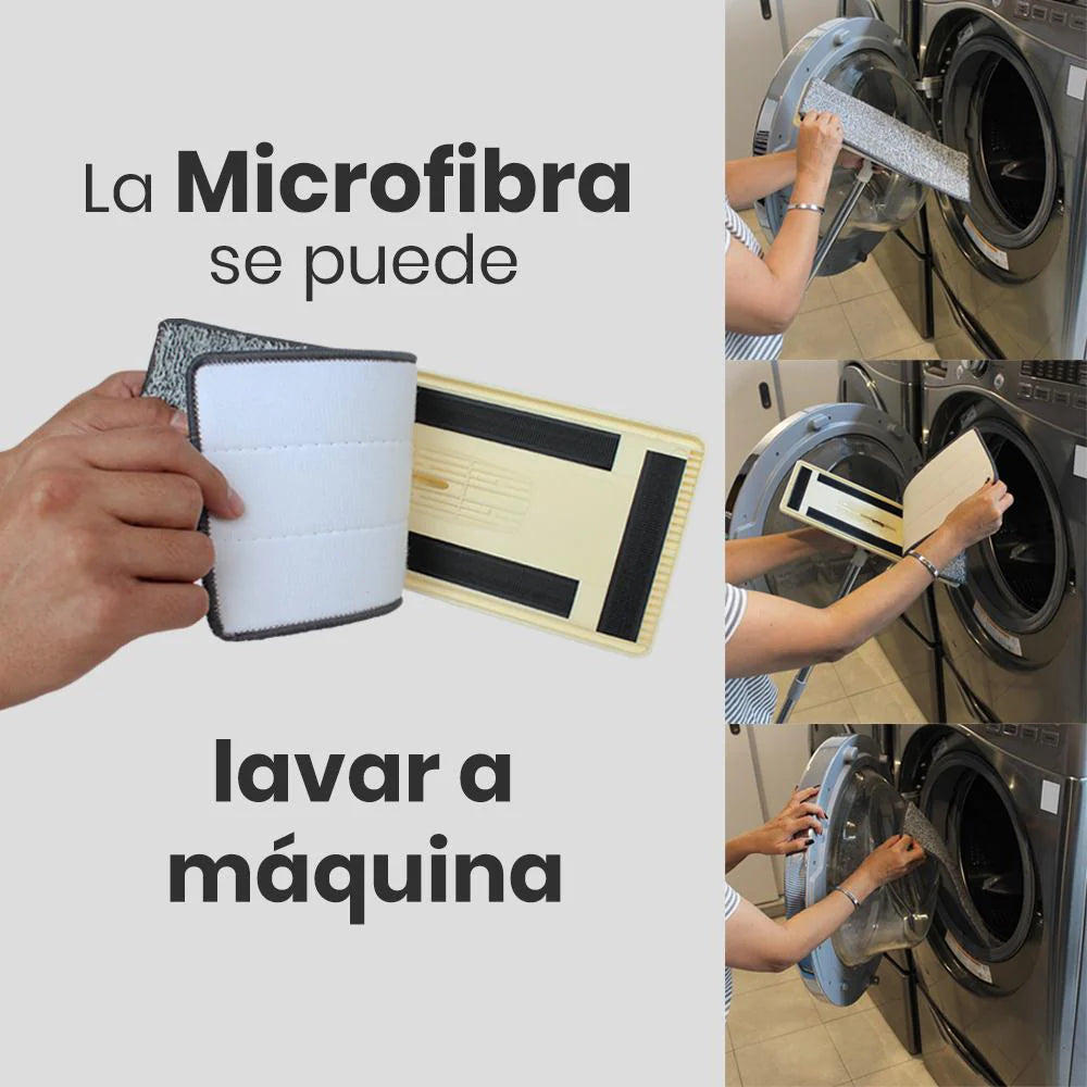 Mopa de Microfibra con Balde Escurridor + 6 paños